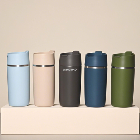 Goodbrew double wall stainless steel vacuum coffee press travel mug with customized logo and color