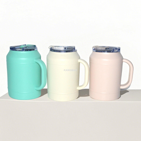 1500ML large capacity double wall stainless steel cup with handle for beer customized color and logo