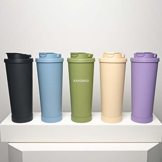 830ml double wall stainless steel coffee cup with ceramic coating inside customized powder coating finish